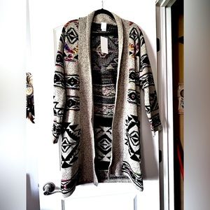 Beautiful long Aztec cardigan